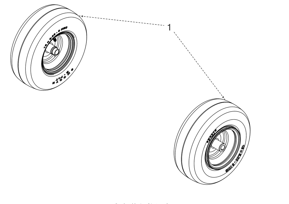 Wheels-Front Diagram and Parts List for RZT-LX54KW (17AICAXA010)(2017) Cub Cadet Lawn Tractor